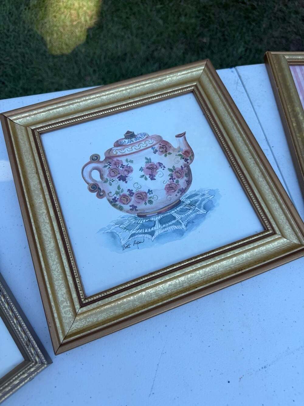 Sandy Clough Framed Botanical Art Prints Set of 4 Gold Frames